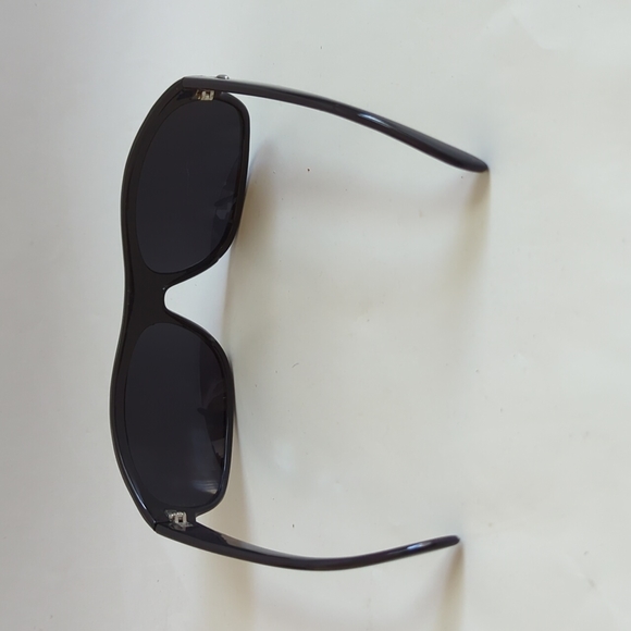NWOT TrueVintage Large Wrap Biker style super dark smoke mirror lens sunglasses - Picture 5 of 7
